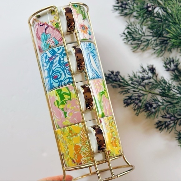 NEW Lilly Pulitzer Target Cappuccino Mug Set - Picture 5 of 9